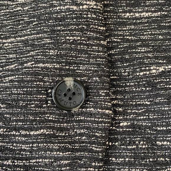 Vince Camuto One Button Black Metallic Blazer Sz 8 - Picture 11 of 12